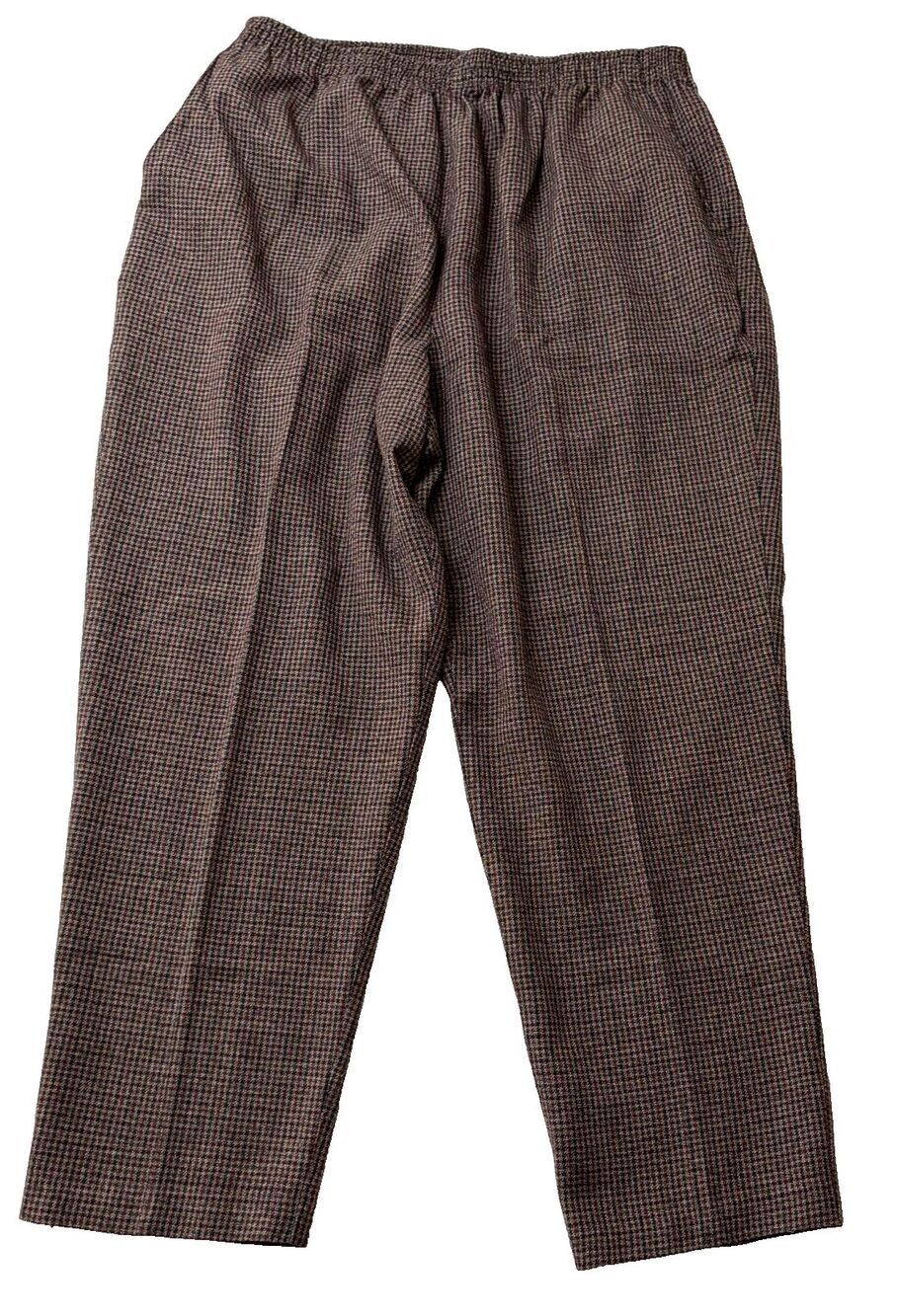 Briggs New York Women's 20W Brown/Black Houndstooth Pants Trousers Vintage